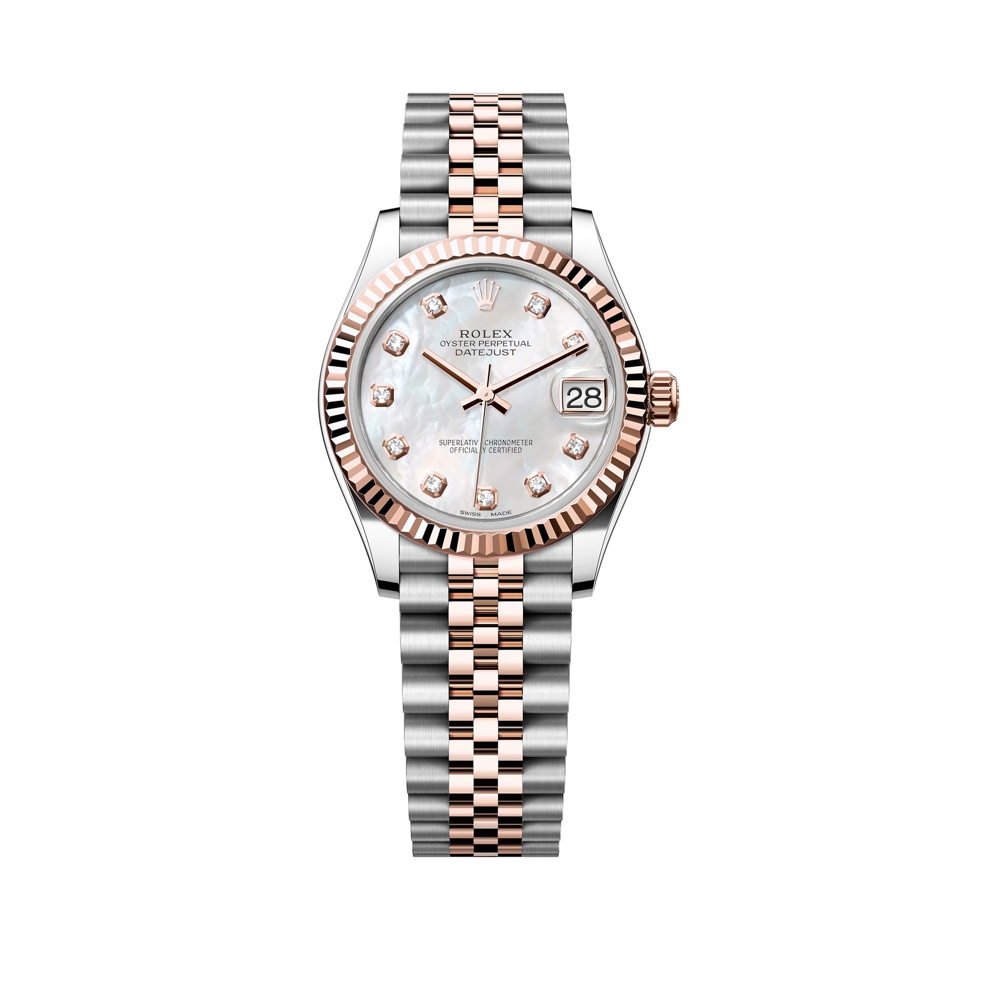 Rolex Datejust Mother Of Pearl 26mm 179171 Rose Gold, White Mother of Pearl MOP , Pre-Owned - Luxury Address Watches