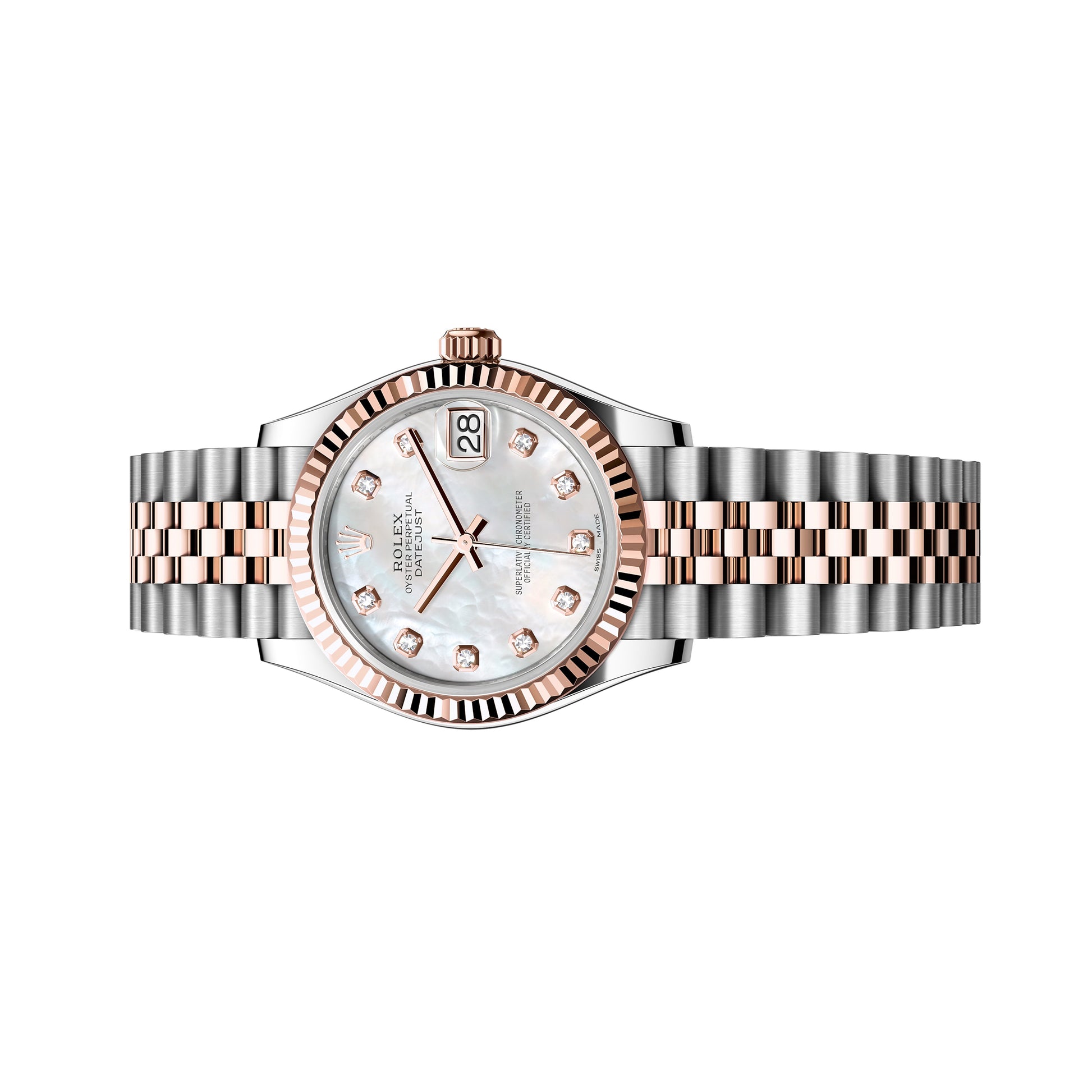 Rolex Datejust Mother Of Pearl 26mm 179171 Rose Gold, White Mother of Pearl MOP , Pre-Owned - Luxury Address Watches